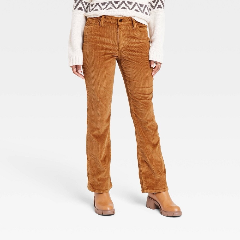 Universal Thread Rust Copper Brown Vintage Bootcut Corduroy Pants 10/30R